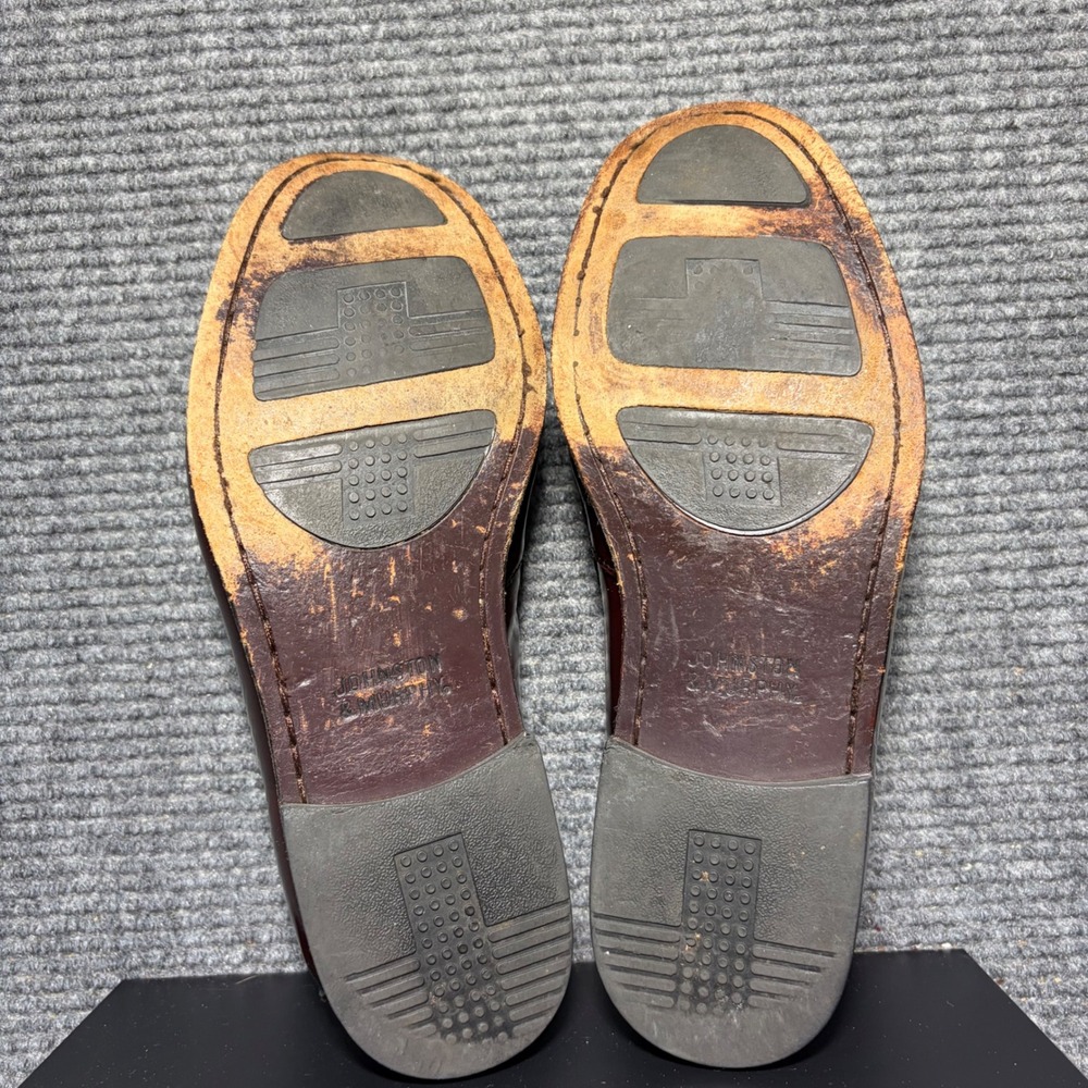 Johnston & Murphy Mens Burgundy Leather Penny Loafers 20-6283 Size 10M D14 - Picture 7 of 8